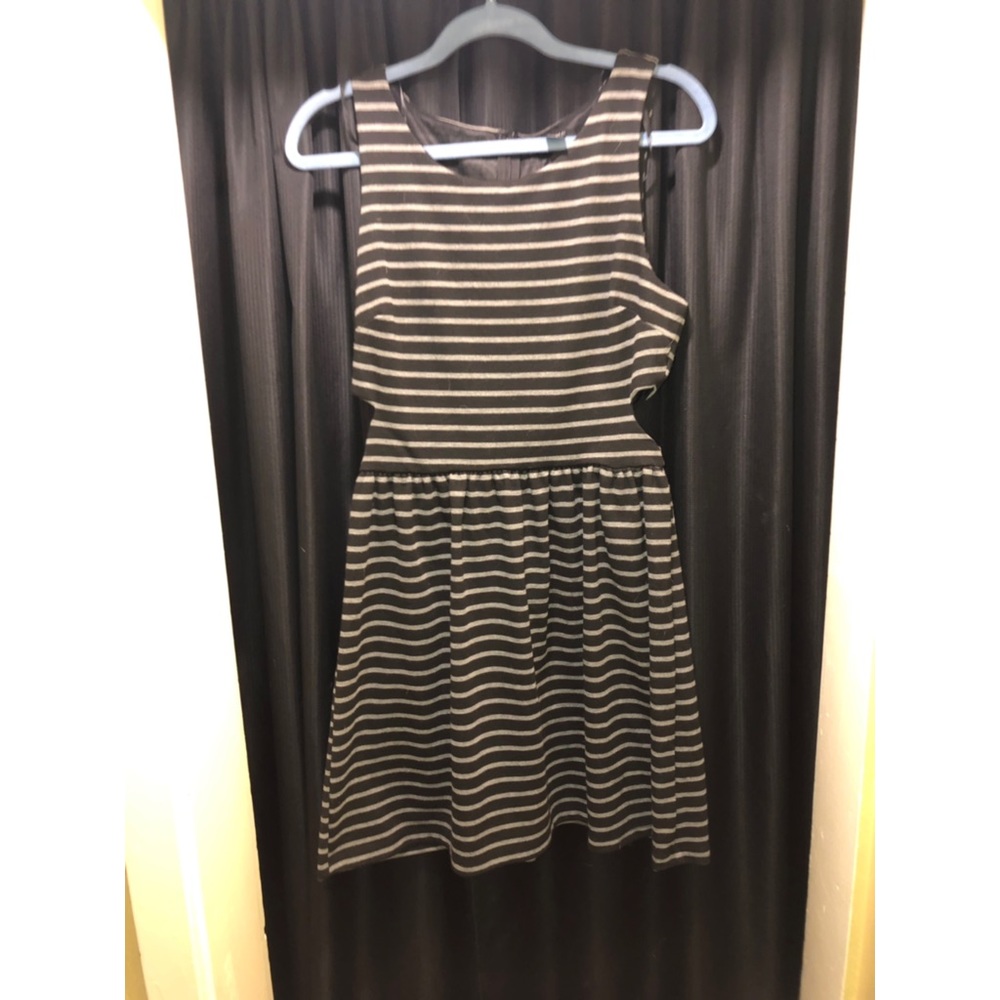 Striped cutout dress